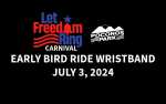Let Freedom Ring 2024 - Ride Wristband - Wednesday July 3, 2024
