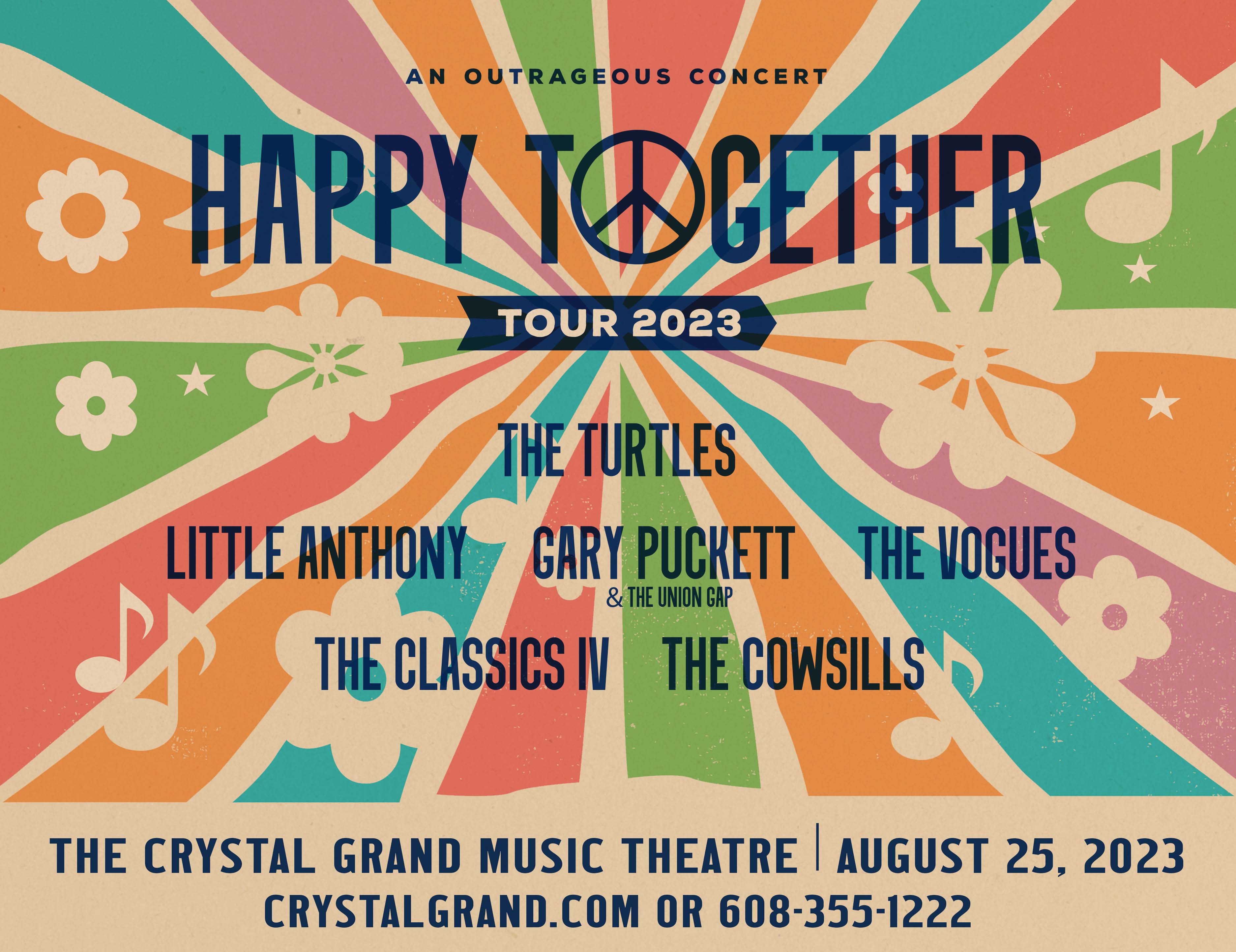 Happy Together Tour Tickets Wisconsin Dells, WI Crystal Grand Music